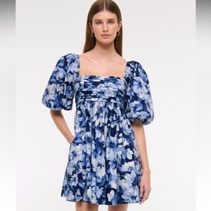 Abercrombie NWT Emerson Floral Puff Sleeve Dress size L T